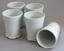 Load image into Gallery viewer, Soft Blue Tree of Life Carved Tumblers, price each.
