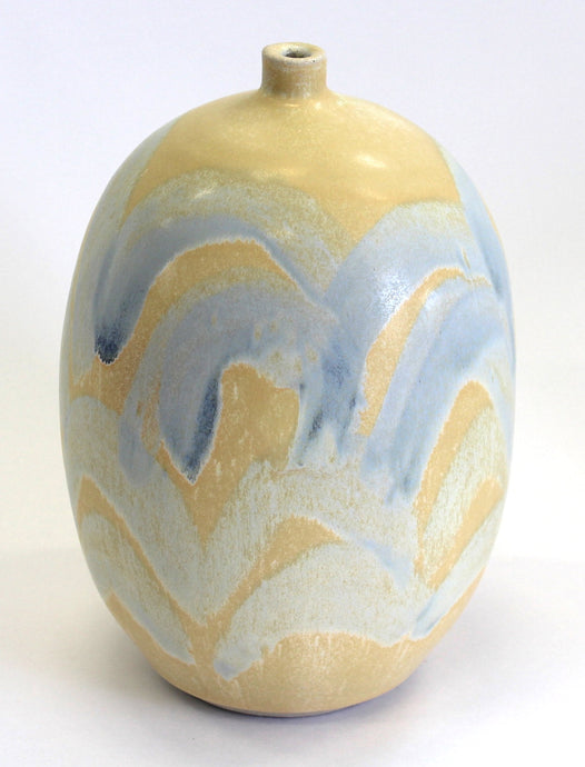 Yellow ceramic weed pot