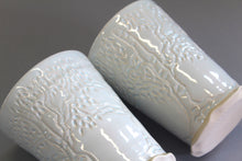 Load image into Gallery viewer, Soft Blue Tree of Life Carved Tumblers, price each.

